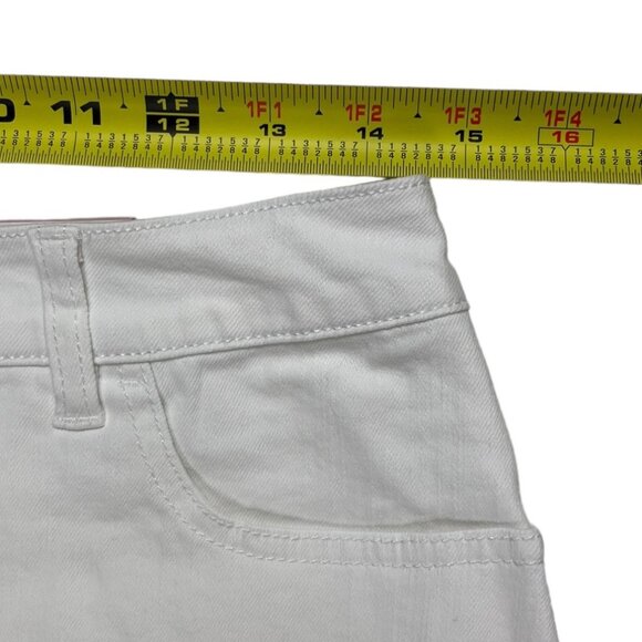 INC International Concepts Factory Distressed Raw Hem White Mini Skirt Size 6 - Picture 10 of 16